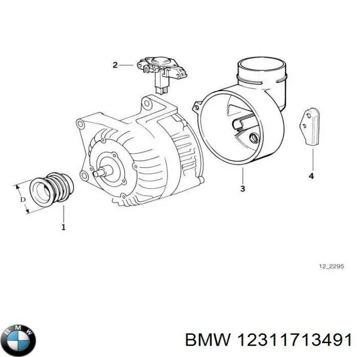 12311713491 BMW реле-регулятор генератора, (реле зарядки)