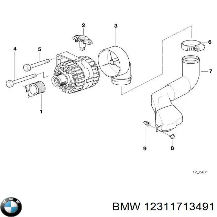 Реле генератора 12311713491 BMW