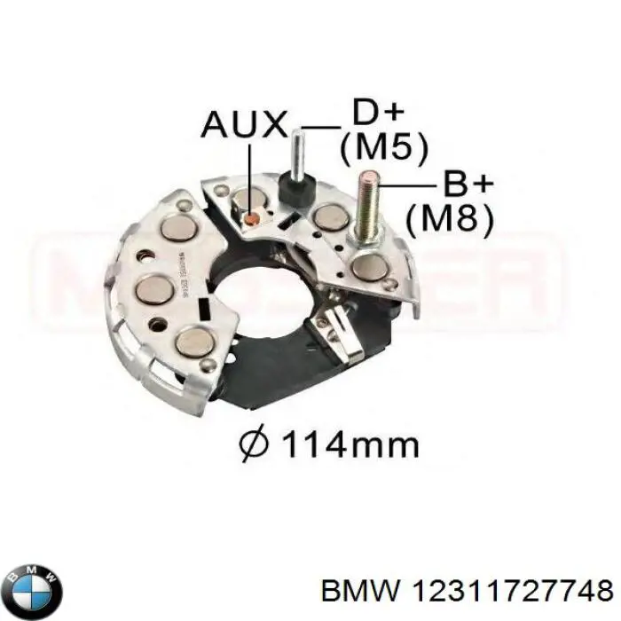 Міст доданий генератора BMW 12311727748 ціна, від 10.84 USD