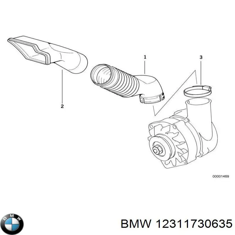 Купити 12311730635 BMW Повітрозабірник повітряного фільтра
