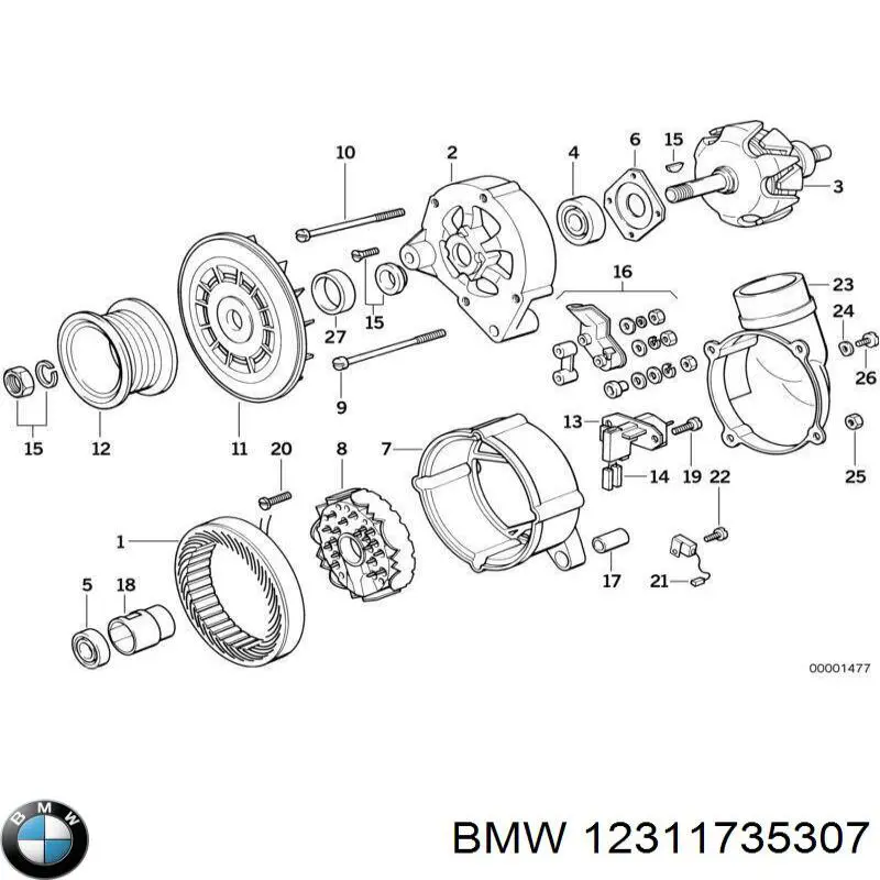 Купити 12311735307 BMW Діодний міст