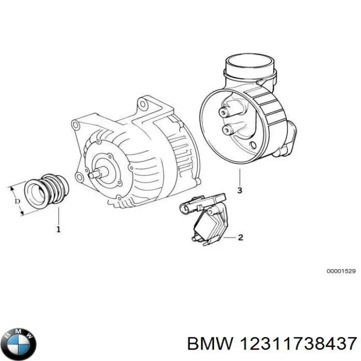 Купити 12311738437 BMW Генератор