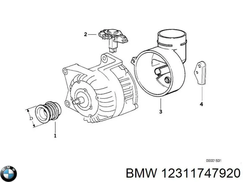 12311747920 BMW реле-регулятор генератора, (реле зарядки)