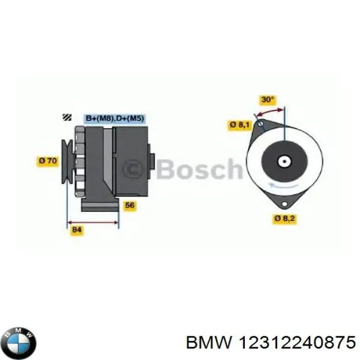 12312240875 BMW генератор