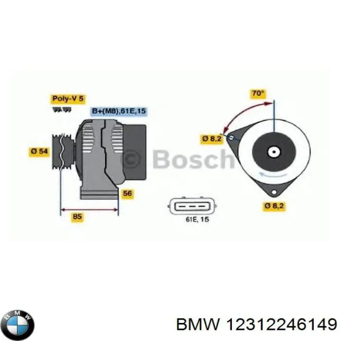 Генератор автомобільний HC Parts CA1503