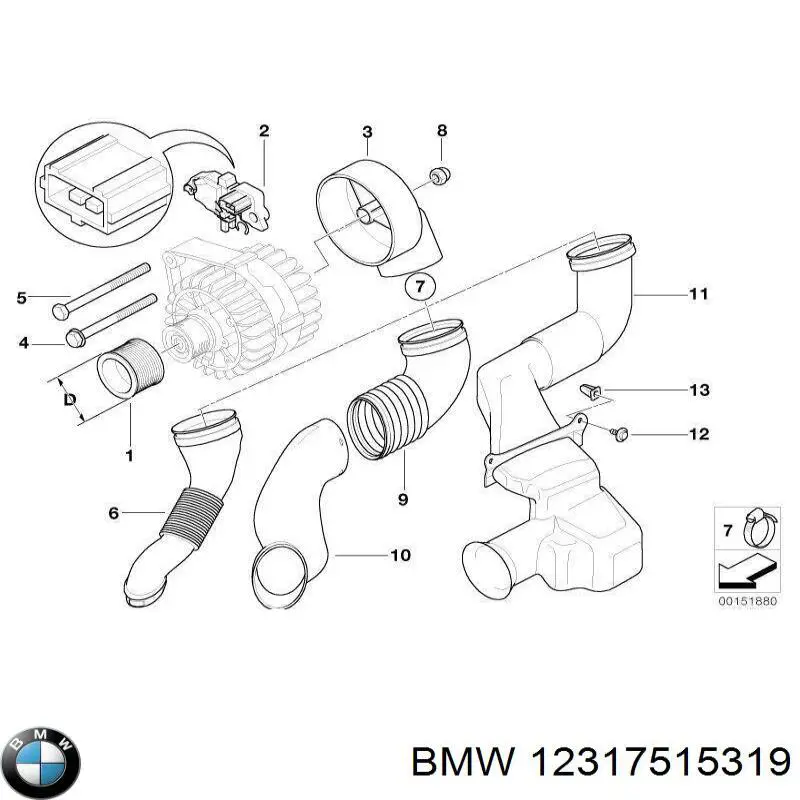 12317515319 BMW реле-регулятор генератора, (реле зарядки)