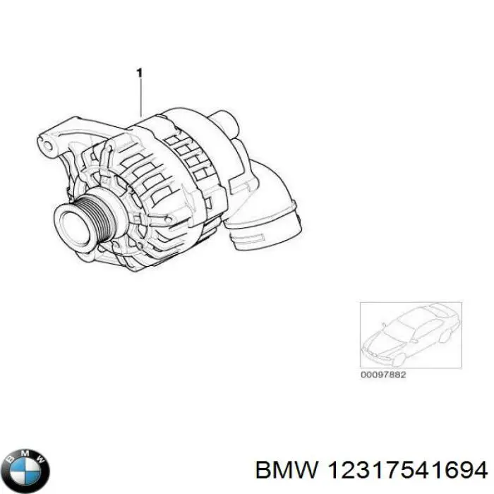 Генератор 12317541694 BMW