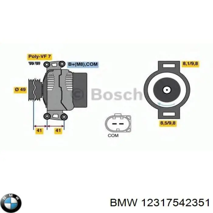 Купити 12317542351 BMW Генератор