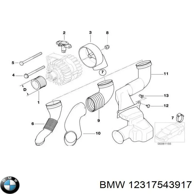 12317543917 BMW реле-регулятор генератора, (реле зарядки)