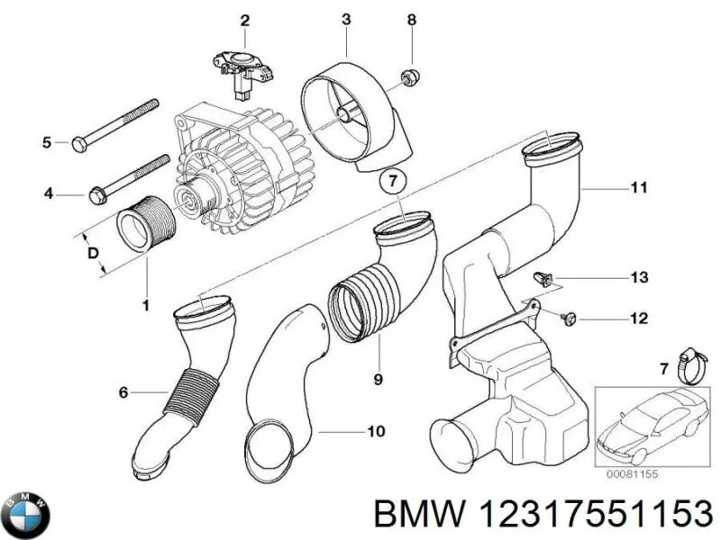 Реле зарядки генератора BMW 12317551153 ціна, від 25.23 USD