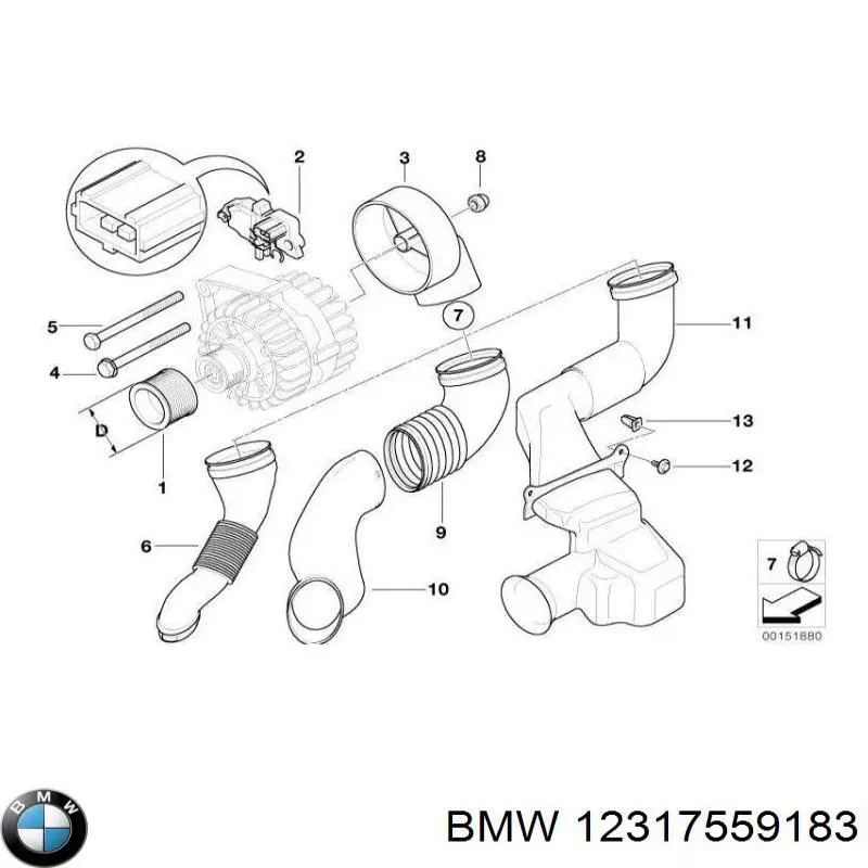 12317559183 BMW реле-регулятор генератора, (реле зарядки)