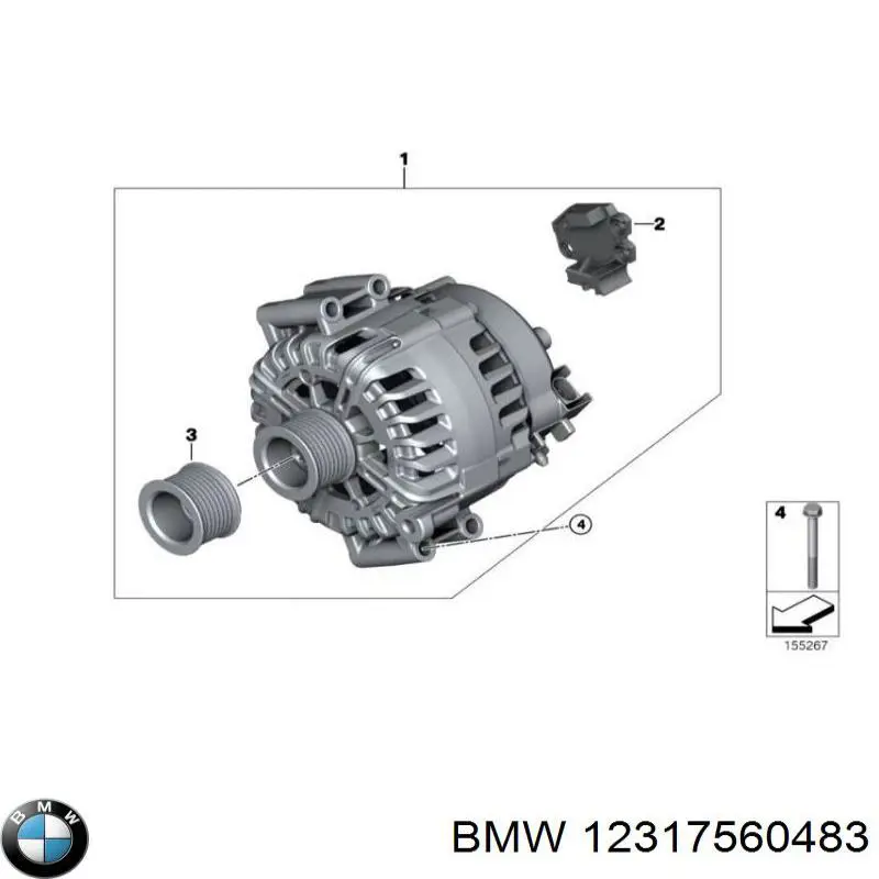 Купити 12317560483 BMW Шків генератора