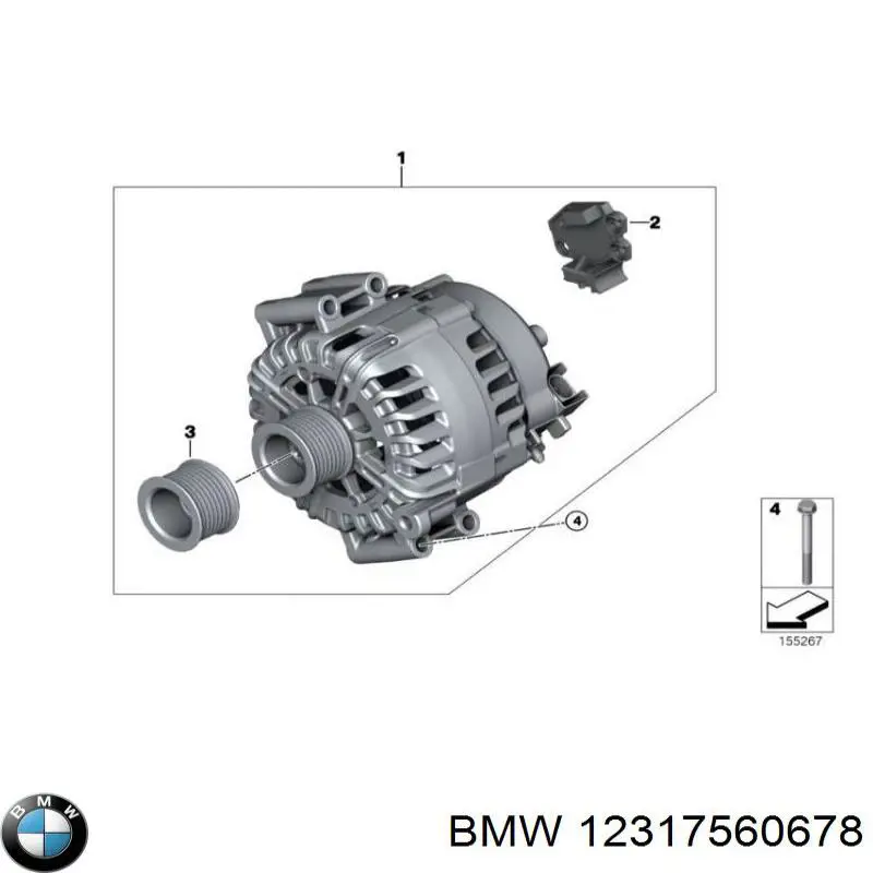12317560678 BMW шків генератора
