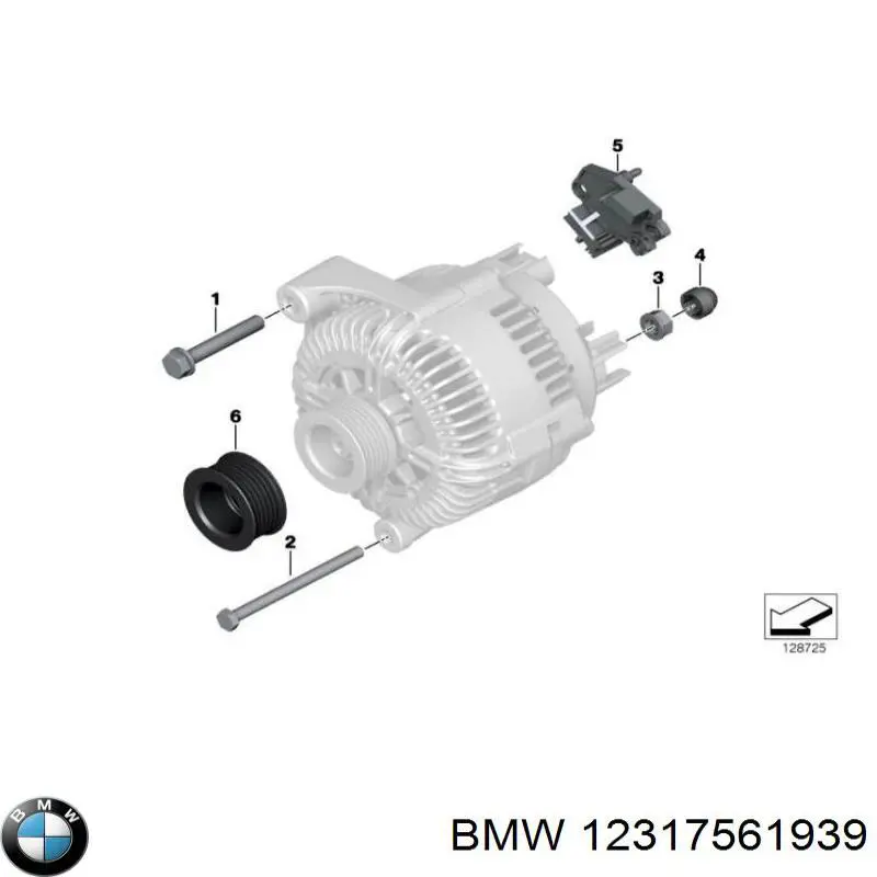 12317561939 BMW реле-регулятор генератора, (реле зарядки)