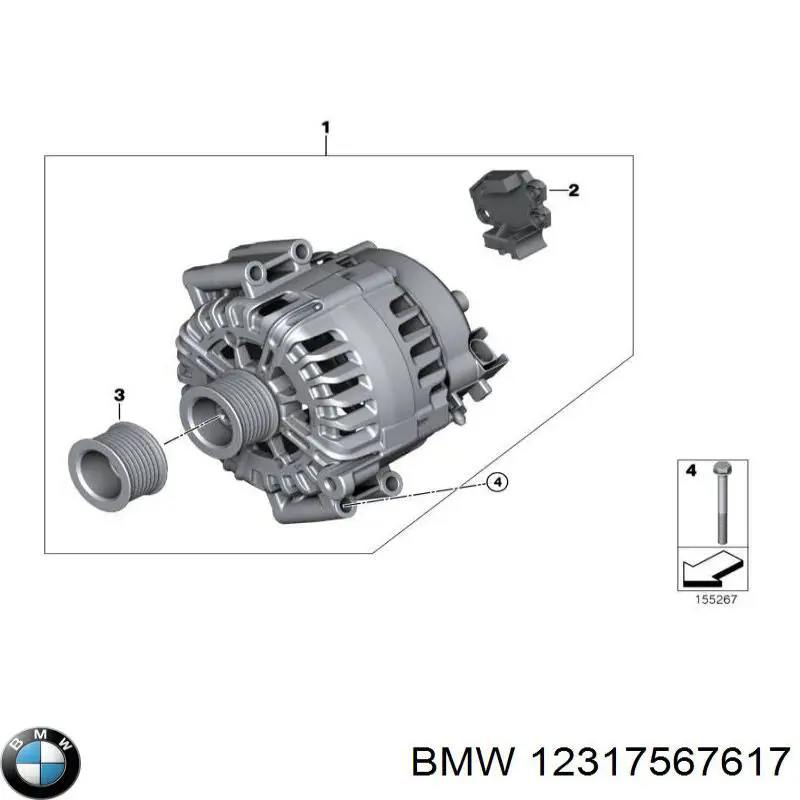Реле зарядки генератора BMW 12317560987 ціна, від 188.12 USD