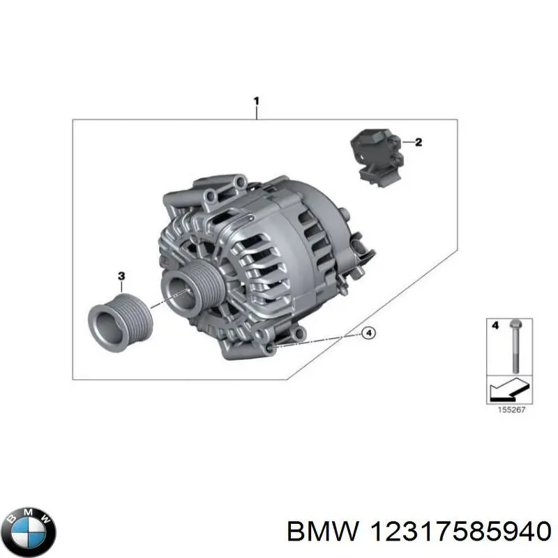 12317585940 BMW генератор