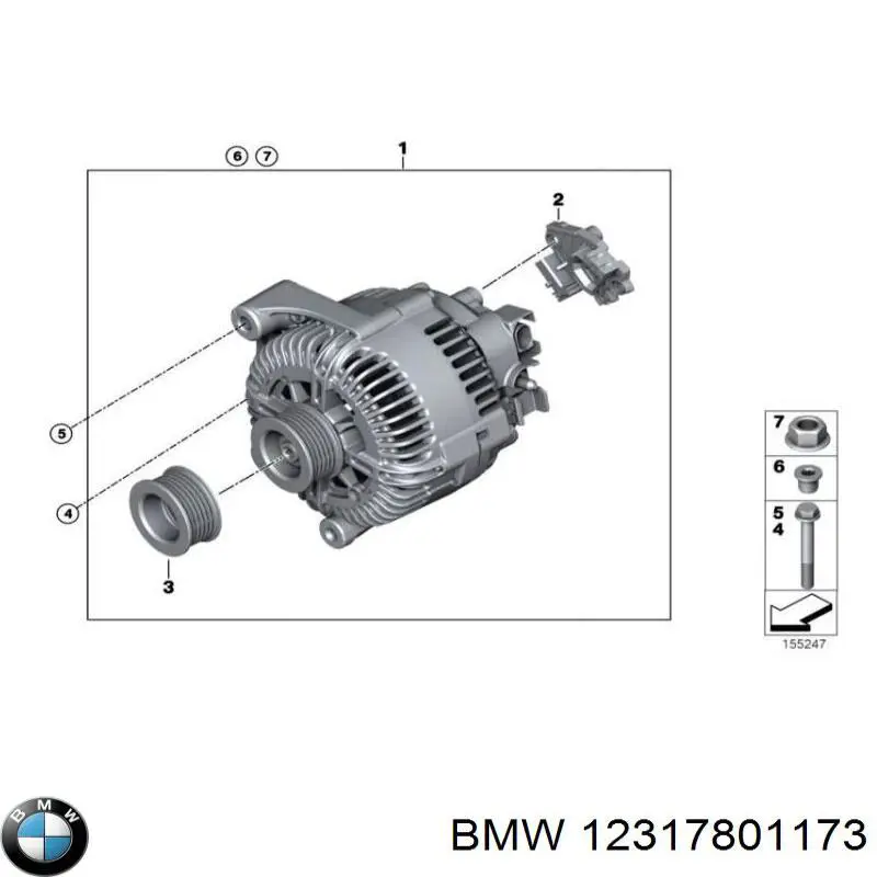 12317801173 BMW генератор
