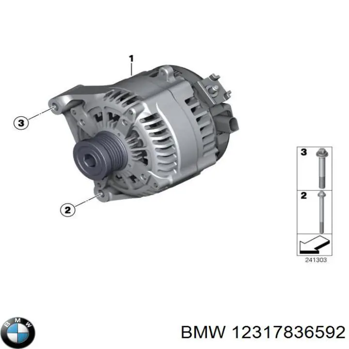 12317836592 BMW генератор