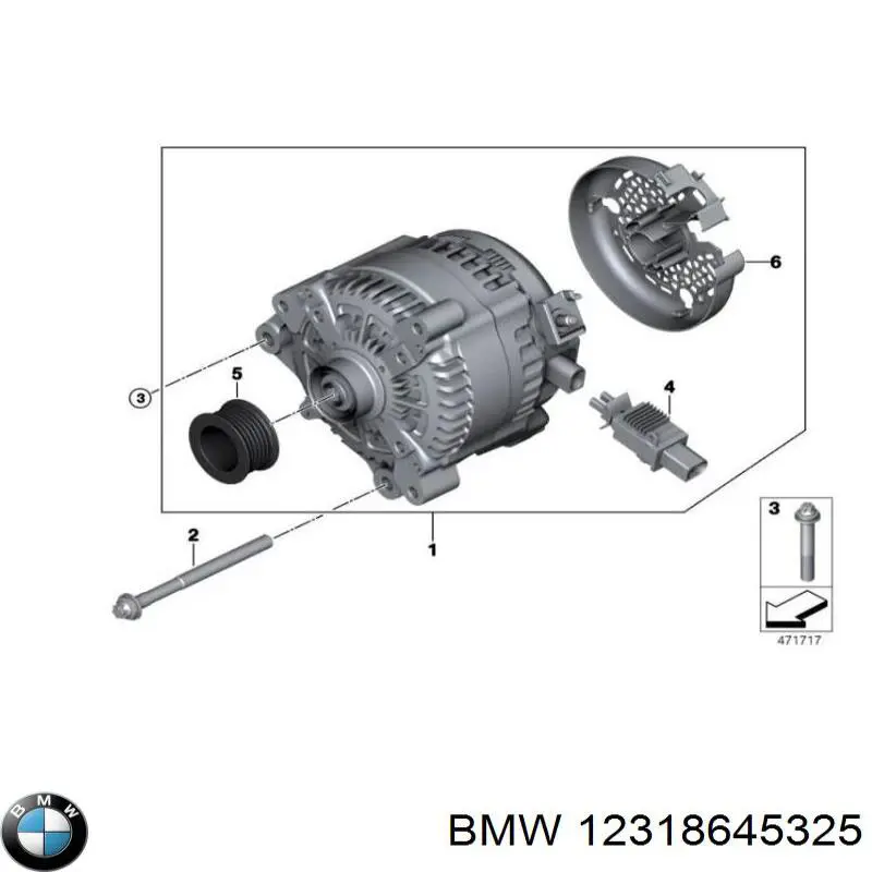 Генератор 12318645325 BMW