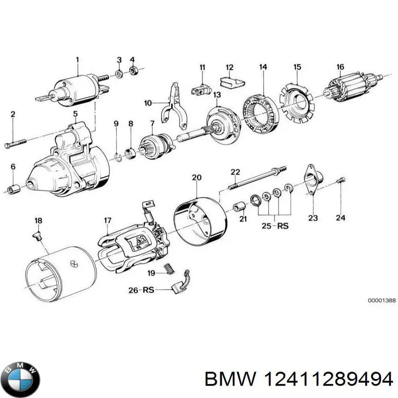 Купити A0001526210 Mercedes Втягуюче реле стартера