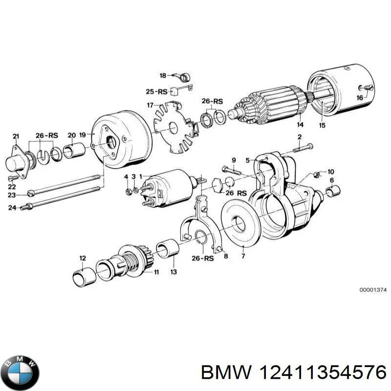 12411354576 BMW щітка стартера