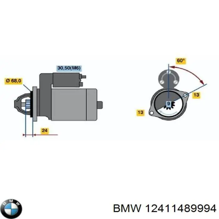 Купити 12411489994 BMW Стартер