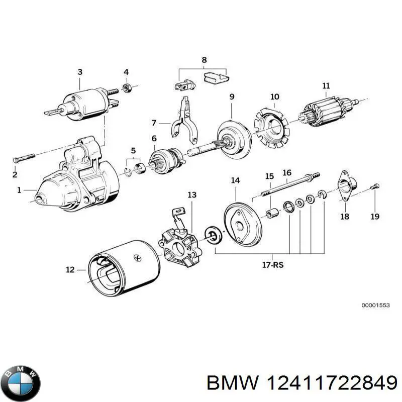 Щеткодеpжатель стартера BMW 12411722849 ціна, від 10.22 USD
