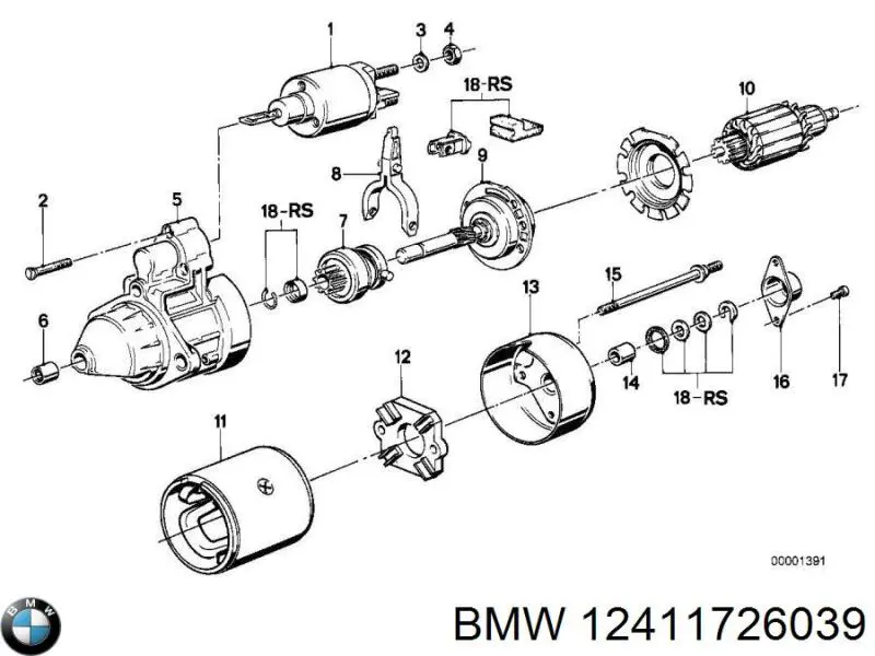 Купити 12411726039 BMW Втягуюче реле стартера