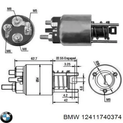 Стартер 12411740374 BMW