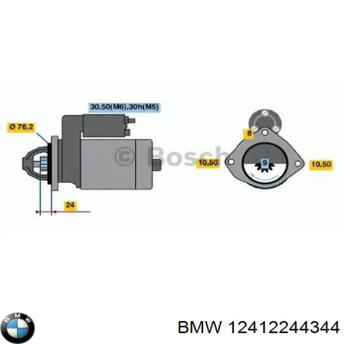 Стартер BMW 12412244344 ціна, від 108.83 USD