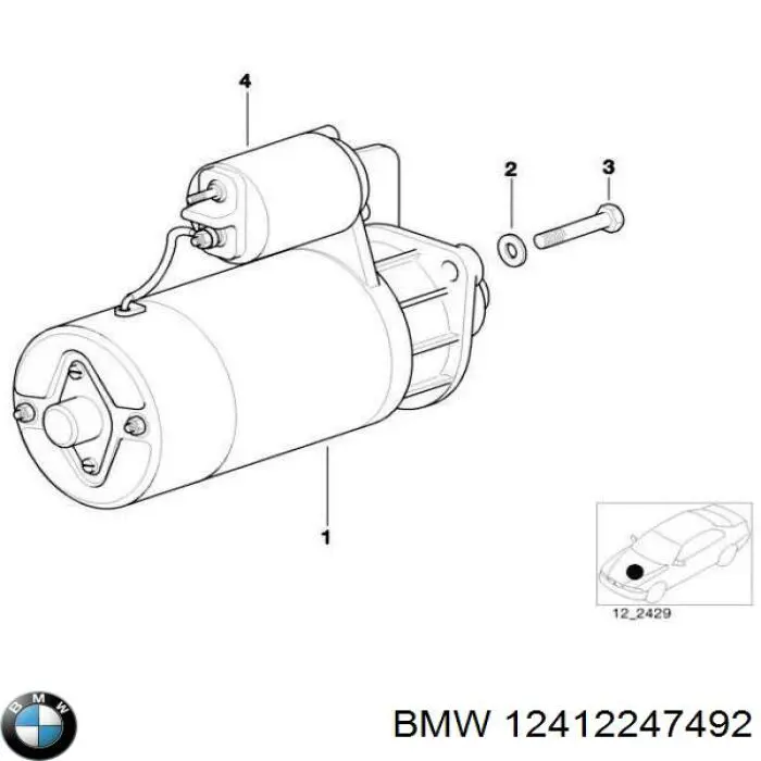 Стартер автомобільний BMW 12412247492