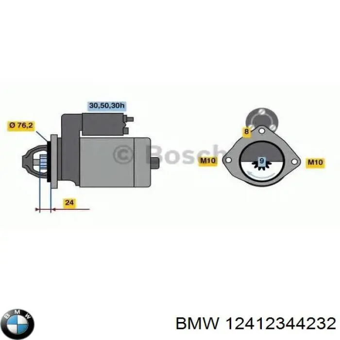 Стартер BMW 12412344232 ціна, від 101.35 USD
