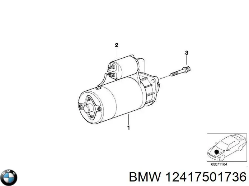 Контактор BMW 12417501736 ціна, від 209.15 USD