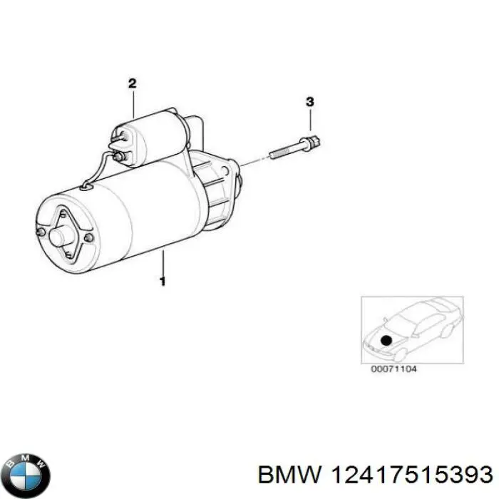 Купити 12417515393 BMW Втягуюче реле стартера