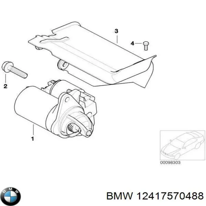 Купити 12417570488 BMW Стартер