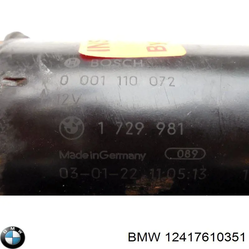12417610351 BMW Стартер двигуна