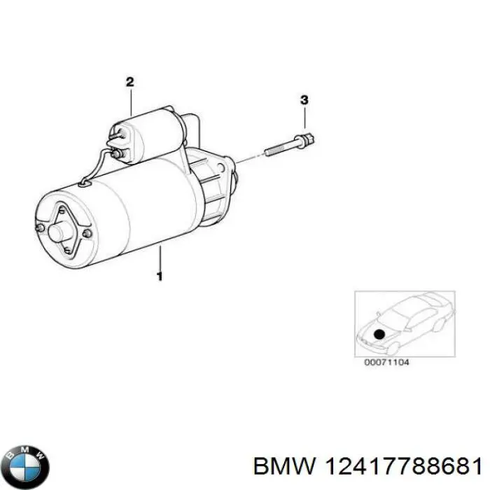 Купити 12417788681 BMW Втягуюче реле стартера