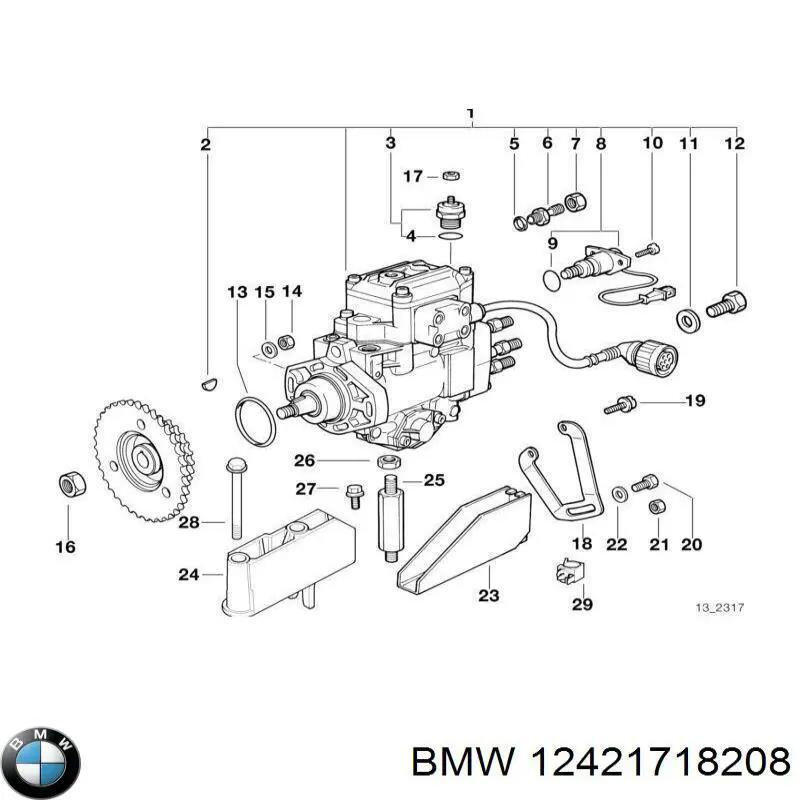 Купити 12421718208 BMW Молдинг заднього скла