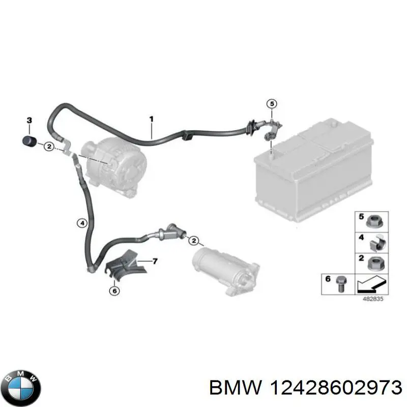 12428602973 BMW Кабель стартера