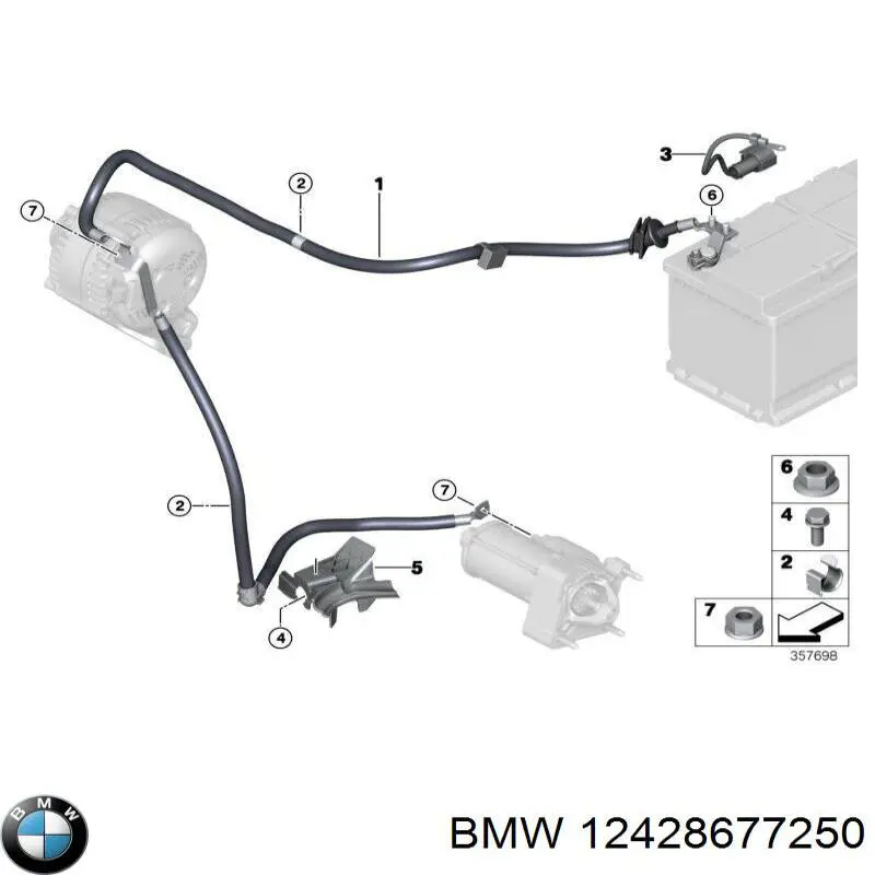 12428677250 BMW Кабель стартера