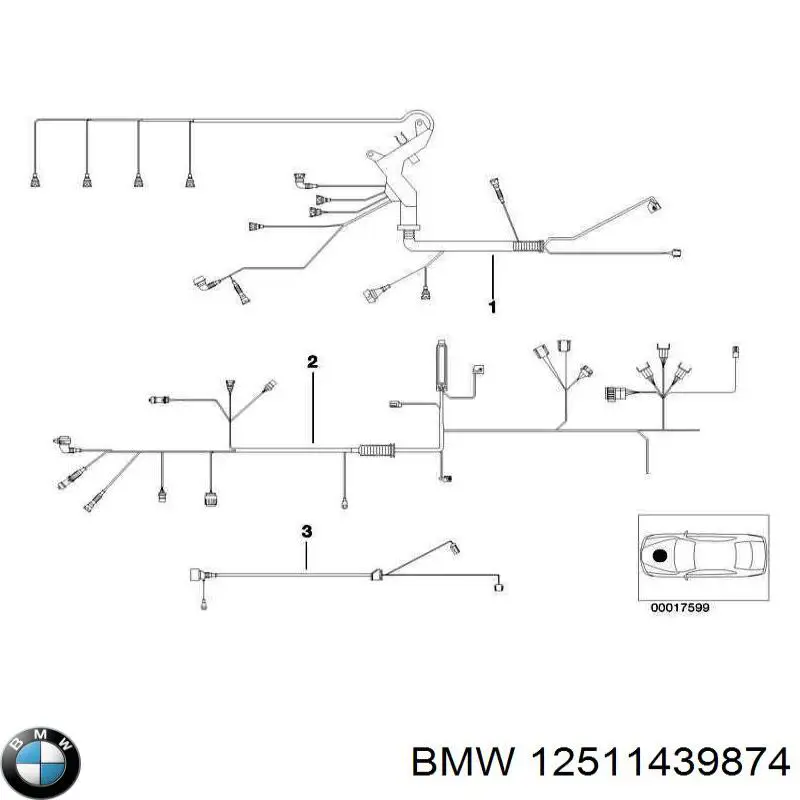Джгут проводів моторного відсіку BMW 12511439874 ціна, від 459.29 USD