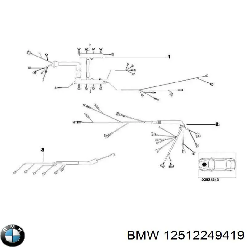 Джгут проводів моторного відсіку на BMW 5 (E39)