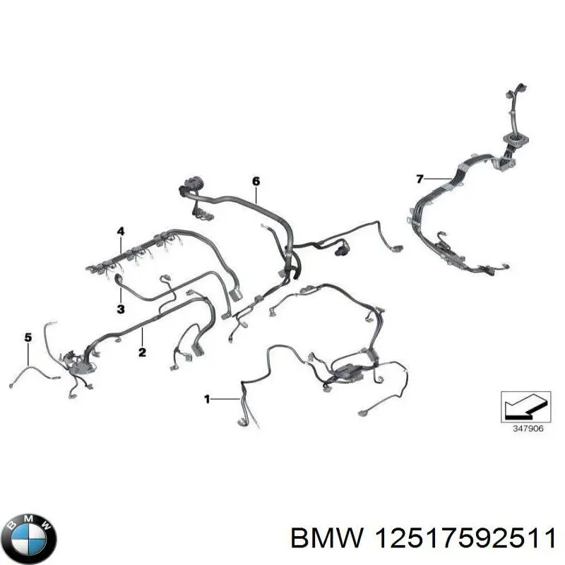 Купити 12527589639 BMW Джгут проводів моторного відсіку