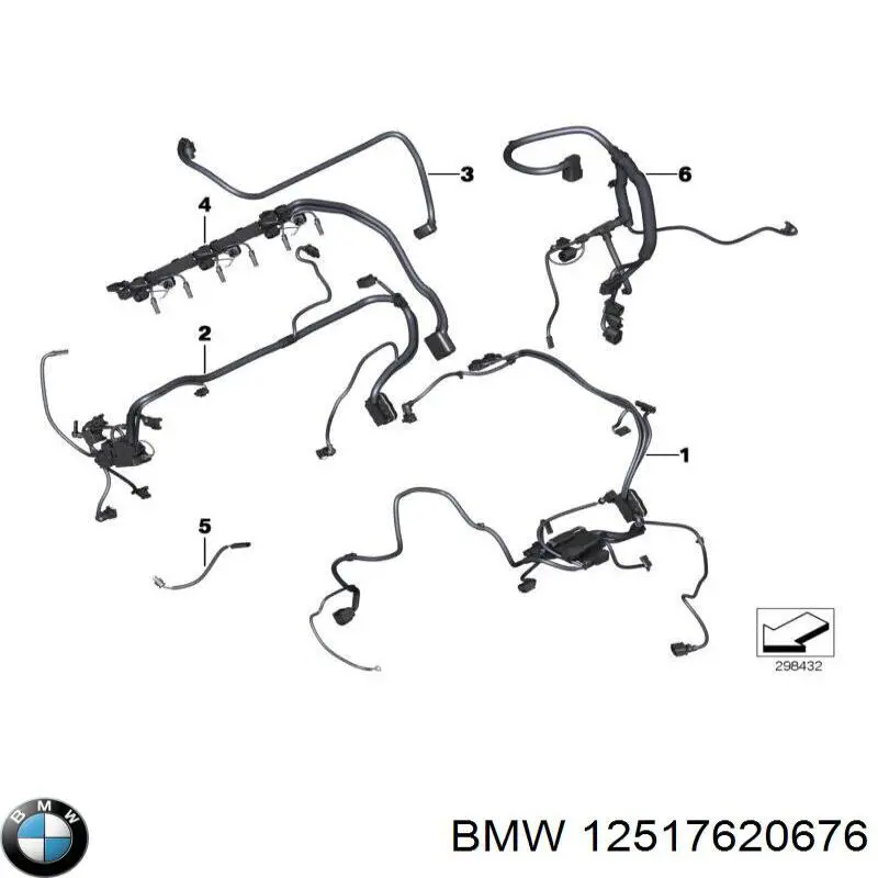 12517620676 BMW Електропроводка моторного віддсіка