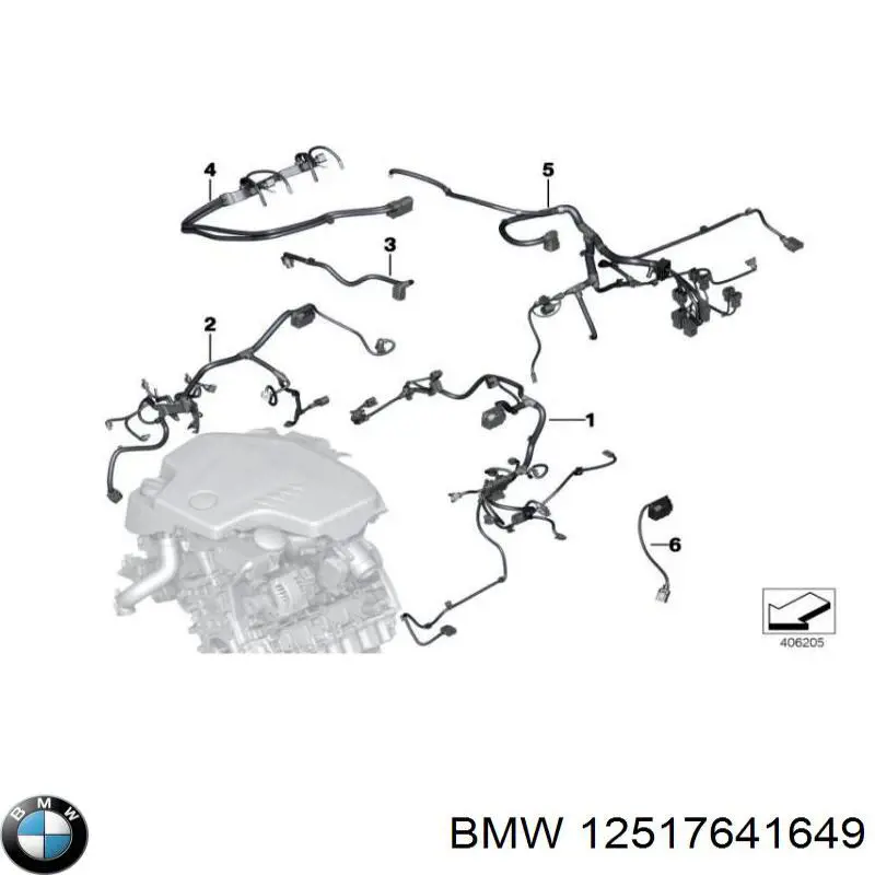 12517641649 BMW Електропроводка моторного віддсіка