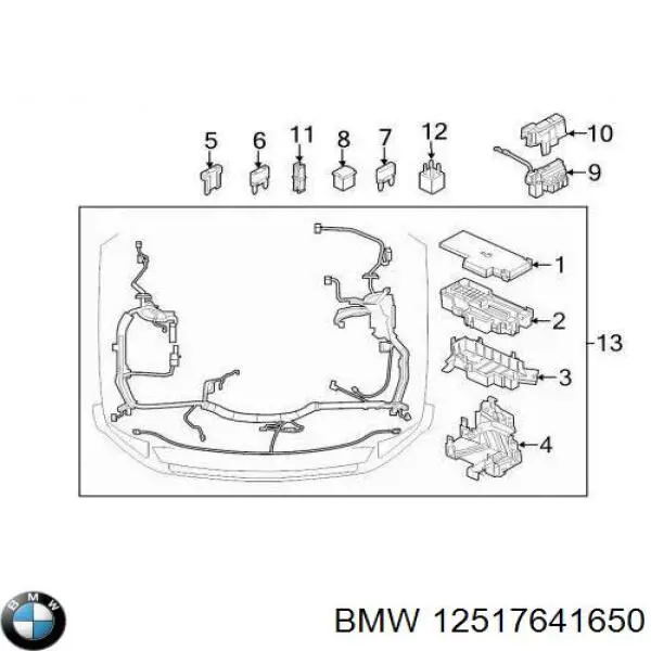 Купити 12517641650 BMW Джгут проводів моторного відсіку