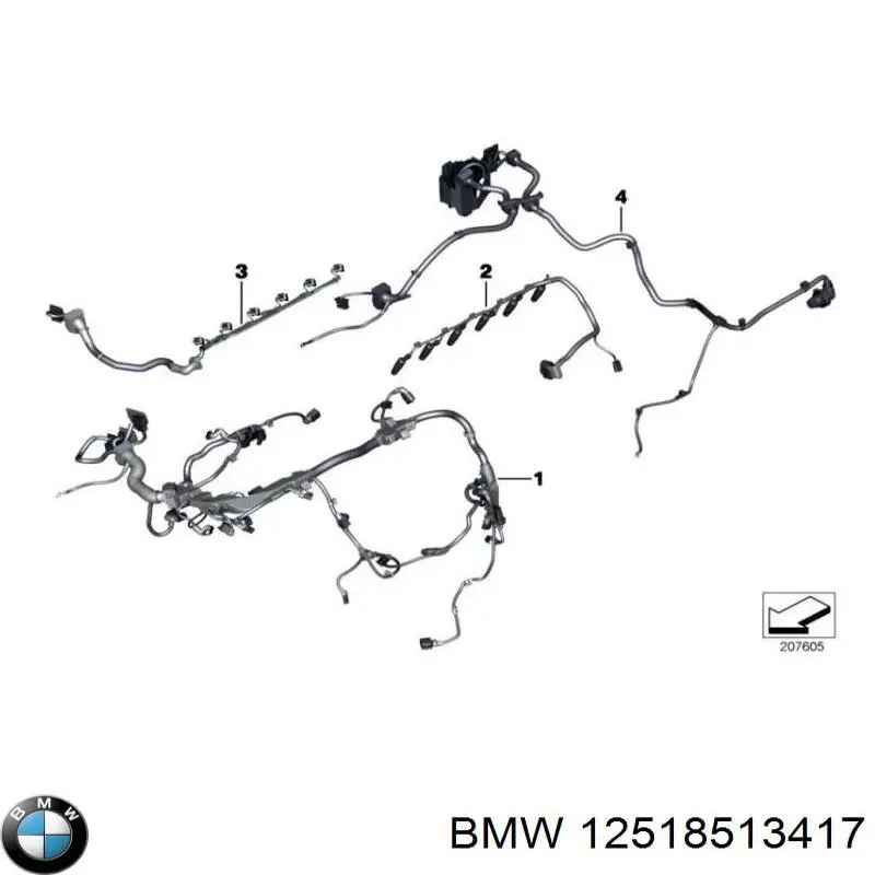 12518513417 BMW Електропроводка моторного віддсіка