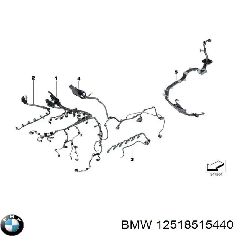 Джгут проводів моторного відсіку BMW 12518515440 ціна, від 114.51 USD