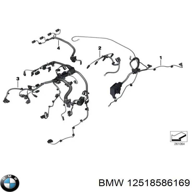 Джгут проводів моторного відсіку BMW 12518586169 ціна, від 57.00 USD