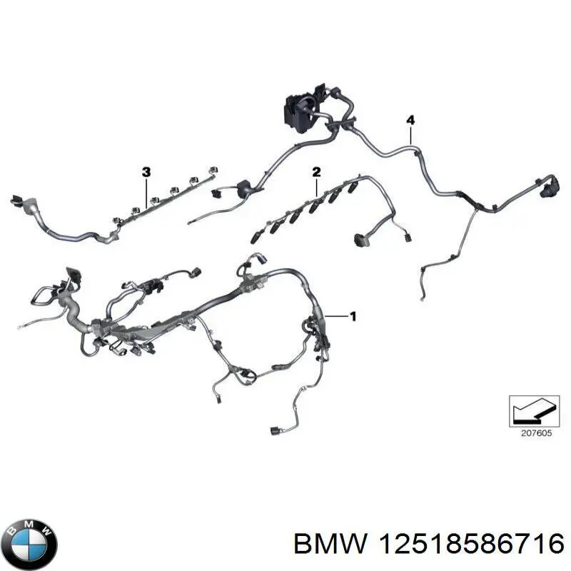 12518586716 BMW Електропроводка моторного віддсіка